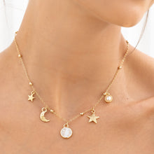 Cargar imagen en el visor de la galería, Choker Con Dijes Varios + Aretes
