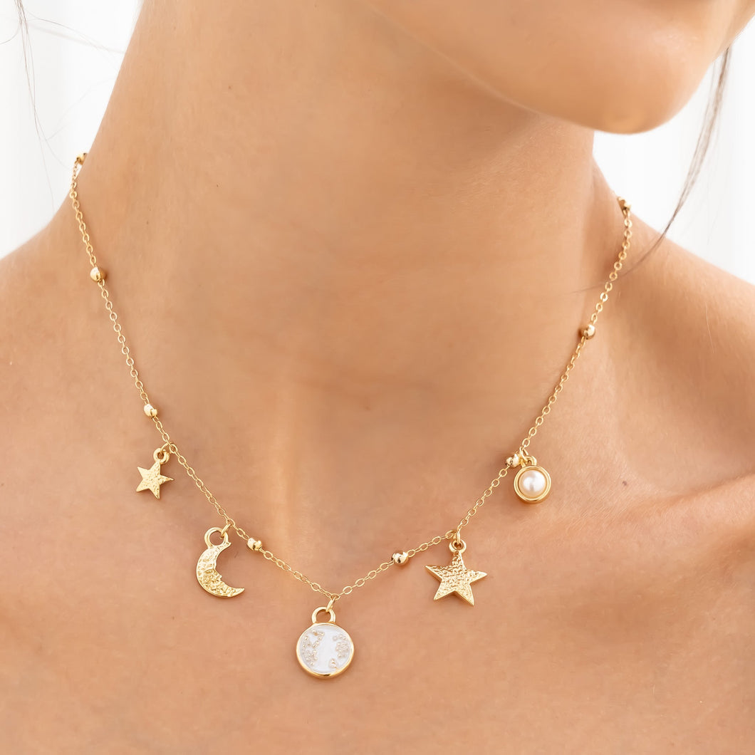 Choker Con Dijes Varios + Aretes