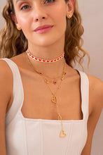Cargar imagen en el visor de la galería, Set Choker + Aretes Tejido en Miyuki

