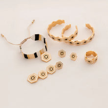 Cargar imagen en el visor de la galería, Pulsera + Aretes Tejidos en Miyuki Nude
