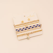 Cargar imagen en el visor de la galería, Set de 6 Pulseras Con Dije De Ola +  Aretes
