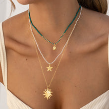 Cargar imagen en el visor de la galería, Set Collar Dije De Sol + Aretes
