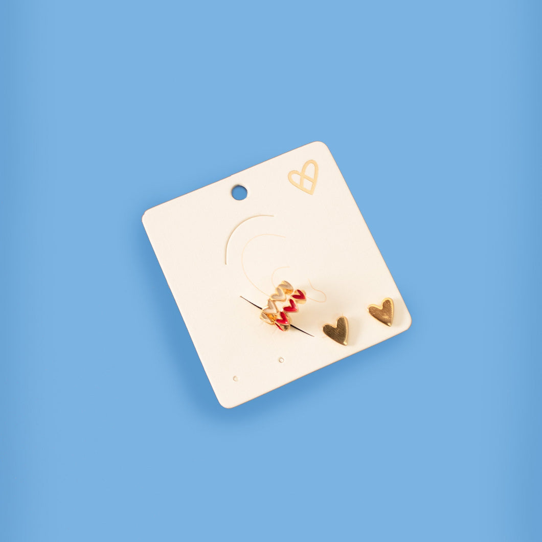 Set De 1 Par de Topos y 2 Earcuff