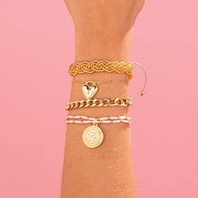Cargar imagen en el visor de la galería, Set X4 Pulseras Dijes Medalla Corazón + Aretes
