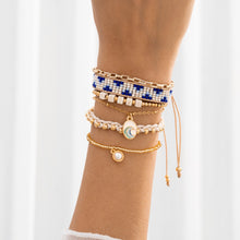 Cargar imagen en el visor de la galería, Set de 6 Pulseras Con Dije De Ola +  Aretes

